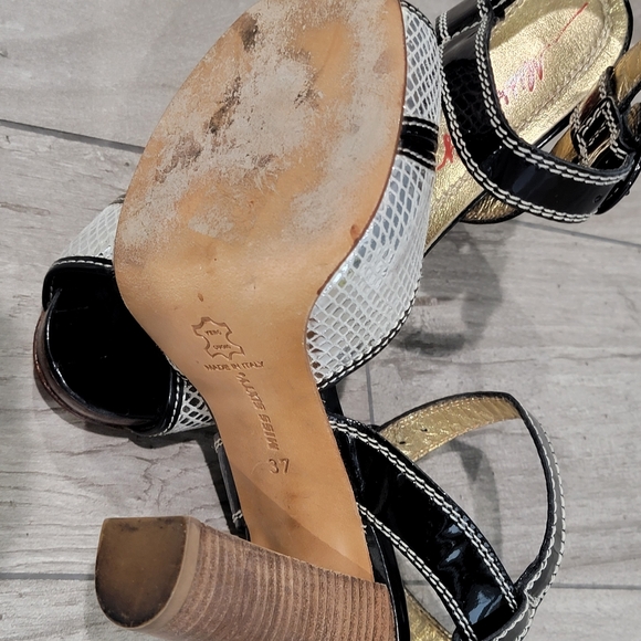 Miss Sixty silver peep toe heels 37/7 - Picture 8 of 8